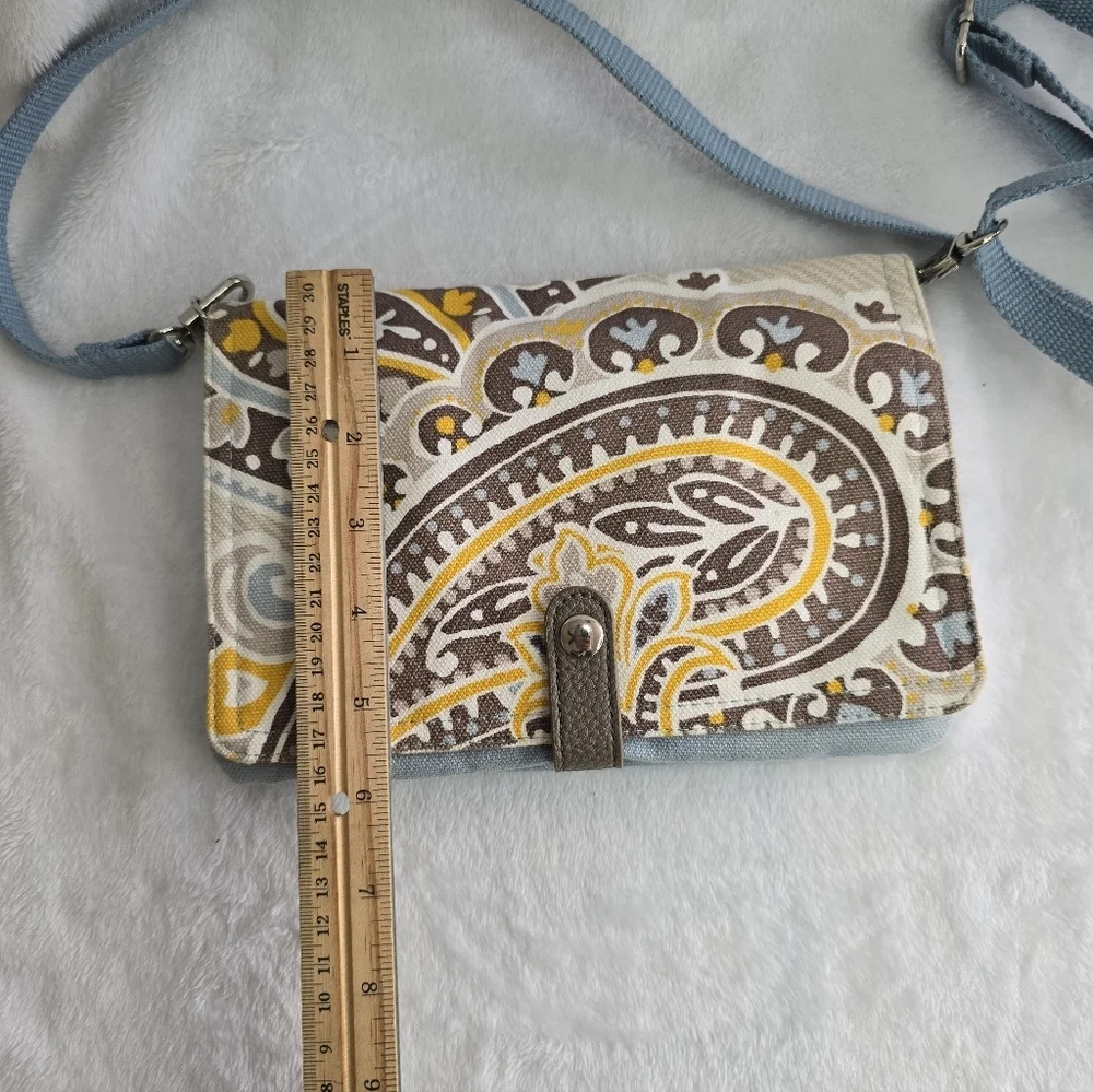 Thirty-one Parisian Garden Paisley Double Up Crossbody Bag